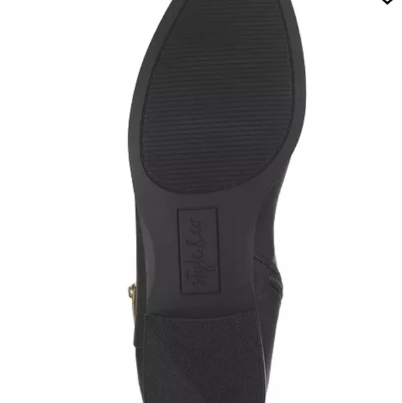 Style & Co Kimmball Over-the-Knee Boots Black Micro -8 - Picture 2 of 5